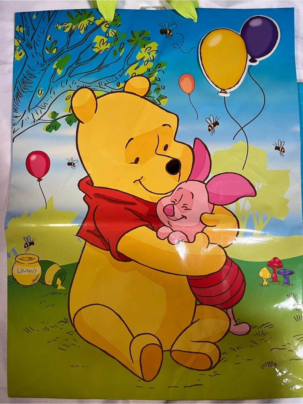Vintage Winnie the Pooh & Tigger Gift Bags Lot of 2 Disney Medium/Large Y2K Rare